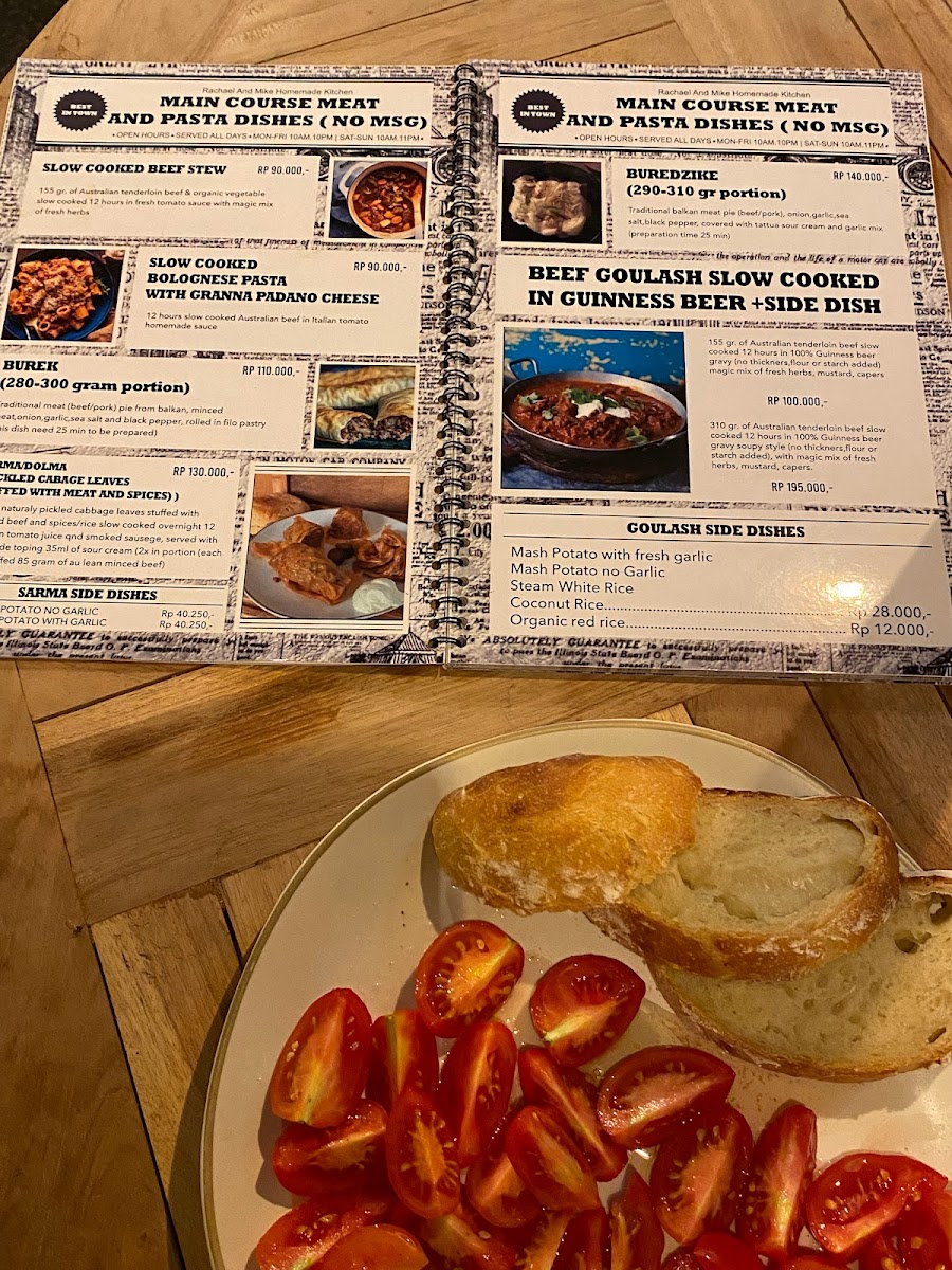 Menu Rachael And Mike Homemade Kitchen Restaurant-3